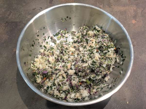 Acras de morue antillais - Préparation etape 3