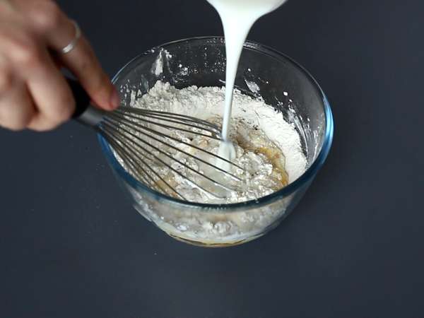 Tagliatelle de crêpes au chocolat et à la cacahuète! - Préparation etape 1
