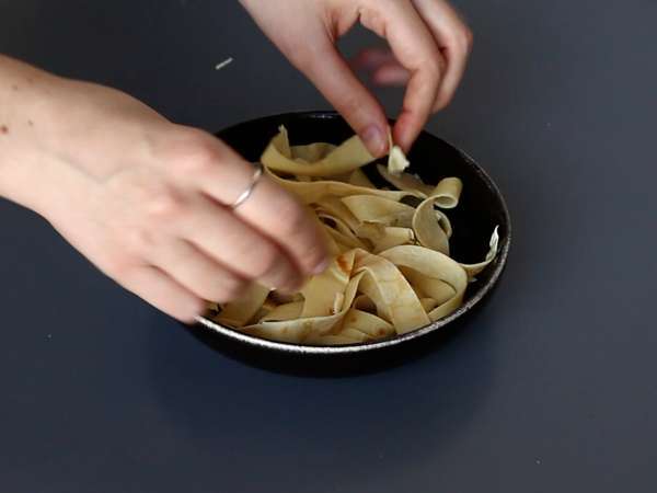 Tagliatelle de crêpes au chocolat et à la cacahuète! - Préparation etape 6