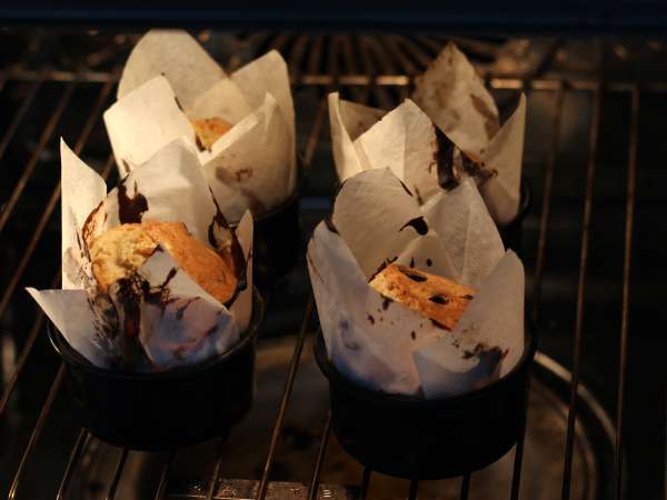 Muffins extra gourmands à la banane et aux pépites de chocolat - Préparation etape 7