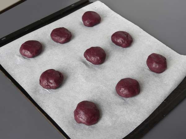 Mochi cookies au ube - Préparation etape 10