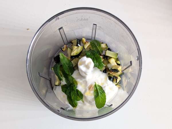 Salade crémeuse d’épeautre aux légumes grillés - Préparation etape 4