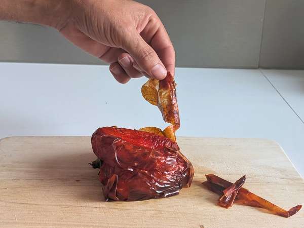 Poivrons farcis au air fryer, saucisse et scamorza - Préparation etape 5