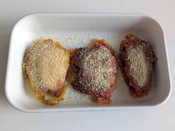 Poivrons farcis au air fryer, saucisse et scamorza - Préparation etape 11