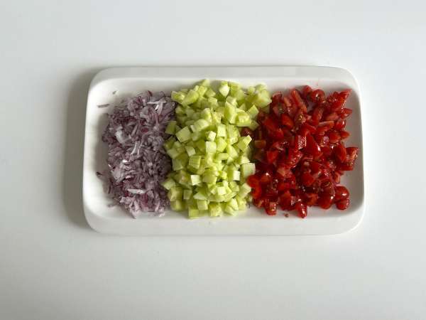 Taboulé au gaspacho, frais et sans cuisson - Préparation etape 4