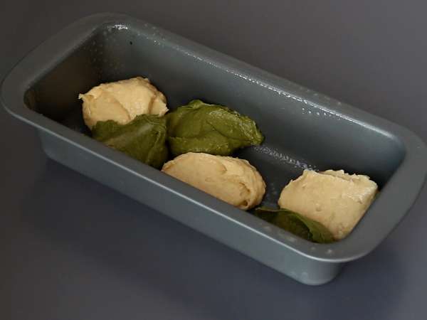 Cake marbré au thé matcha - Préparation etape 7