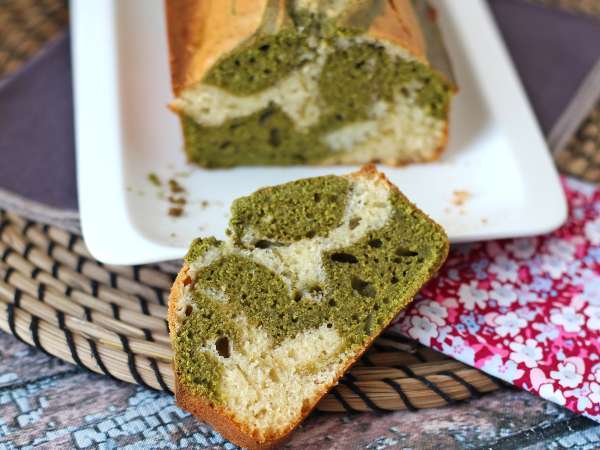 Cake marbré au thé matcha - Préparation etape 11