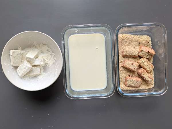 Nuggets de tofu au air fryer - Préparation etape 6