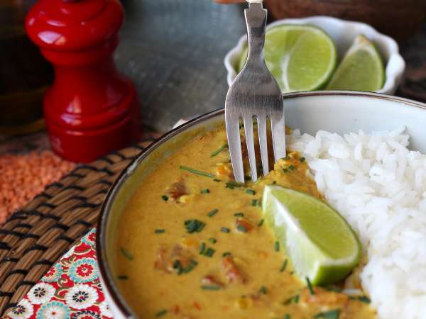 Curry de lentilles corail au lait de coco : recette facile et crémeuse - Préparation etape 7