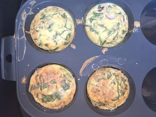 Muffins salés au cottage cheese au Air Fryer - Préparation etape 4