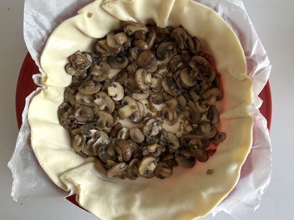 Quiche champignon et potimarron - Préparation etape 6
