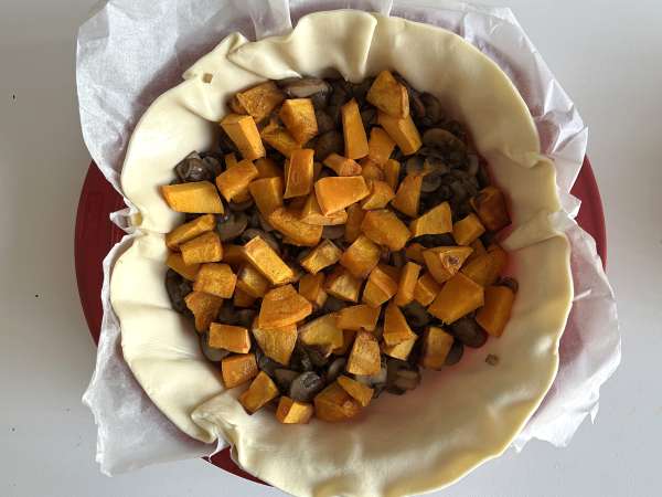 Quiche champignon et potimarron - Préparation etape 7