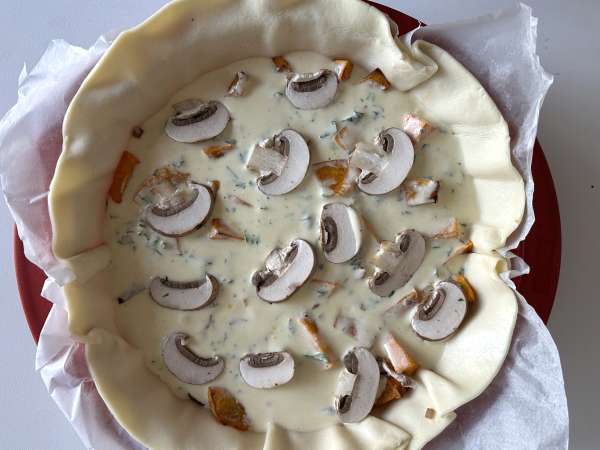 Quiche champignon et potimarron - Préparation etape 8