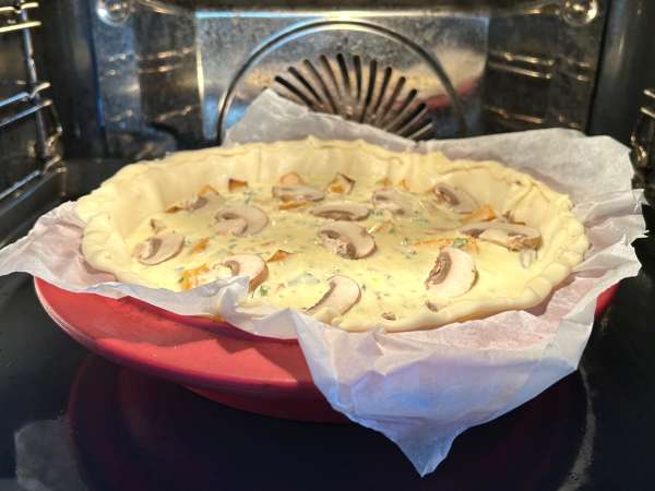Quiche champignon et potimarron - Préparation etape 9