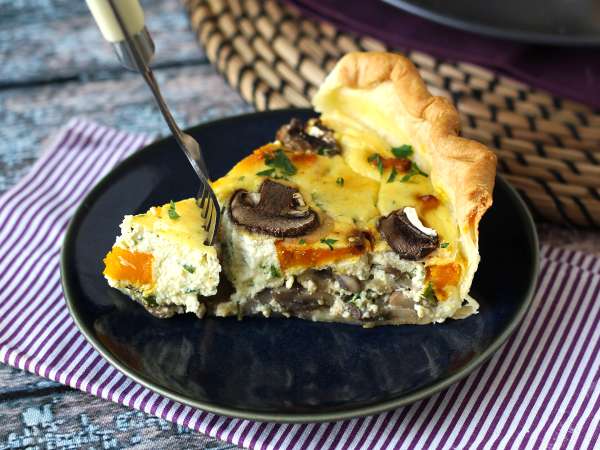 Quiche champignon et potimarron - Préparation etape 10