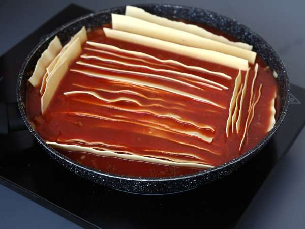 Lasagnes bolognaise à la poêle - Préparation etape 4