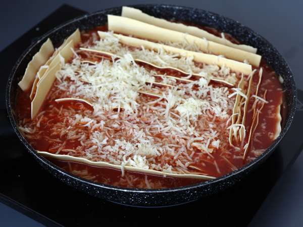 Lasagnes bolognaise à la poêle - Préparation etape 5
