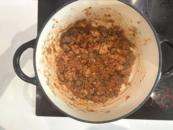 Soupe de lasagnes à la viande, ricotta et parmesan - Préparation etape 3
