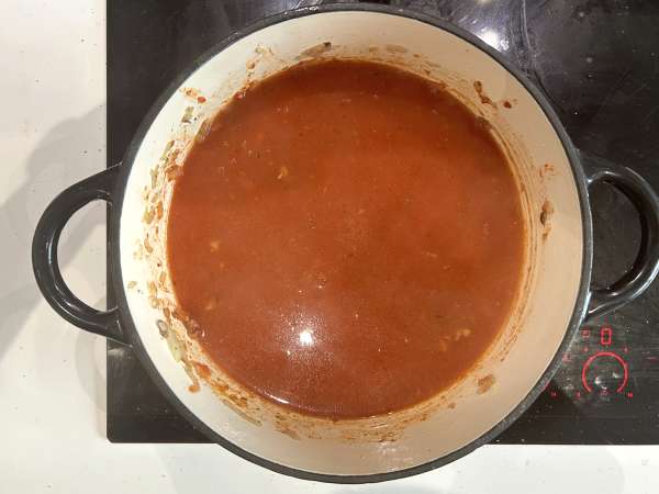 Soupe de lasagnes à la viande, ricotta et parmesan - Préparation etape 4