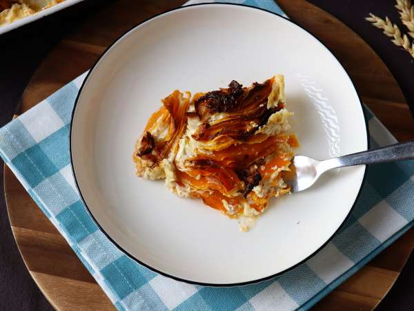 Gratin de butternut au Air Fryer, façon dauphinois - Préparation etape 8