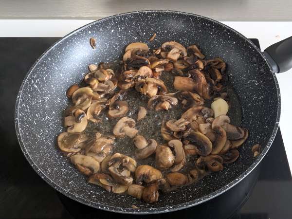 Gratin de pâtes au potiron et aux champignons - Préparation etape 3