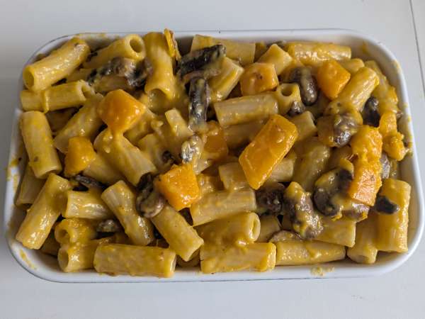 Gratin de pâtes au potiron et aux champignons - Préparation etape 8
