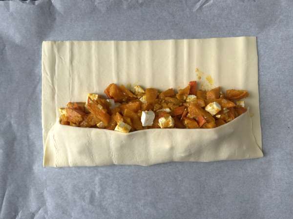 Strudel au potimarron et à la feta : recette facile et croustillante - Préparation etape 6