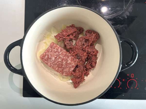 One pot de courge à la viande hachée : crémeux et réconfortant - Préparation etape 1