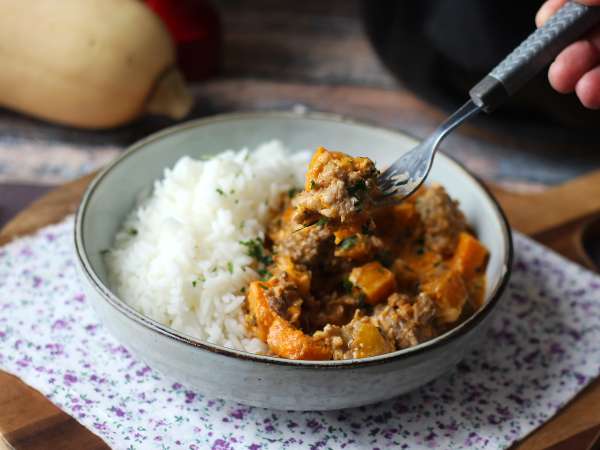 One pot de courge à la viande hachée : crémeux et réconfortant - Préparation etape 6