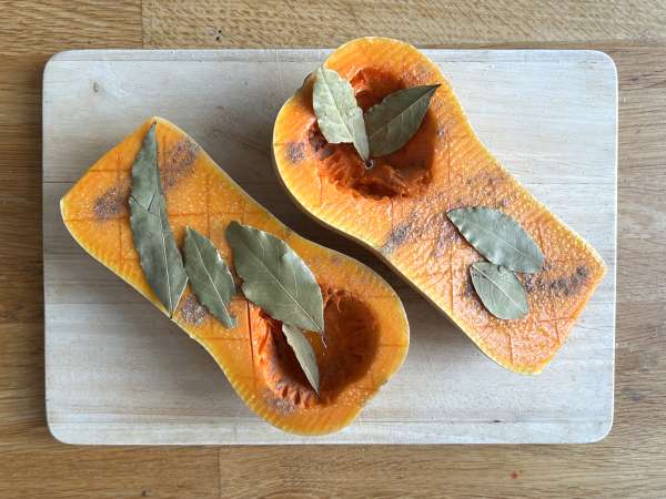 Butternut farcie aux lentilles et halloumi - Préparation etape 2