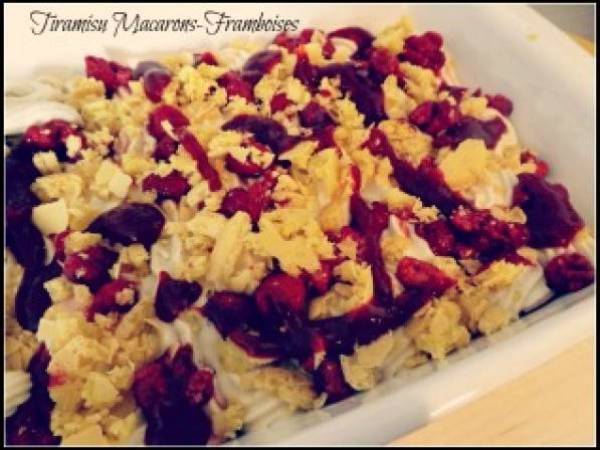 Tiramisu Macarons et Framboises - Préparation etape 3