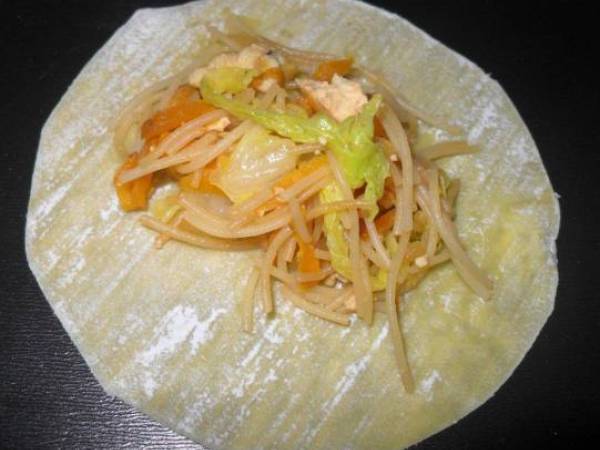 gyoza au porc et aux légumes - Préparation etape 5