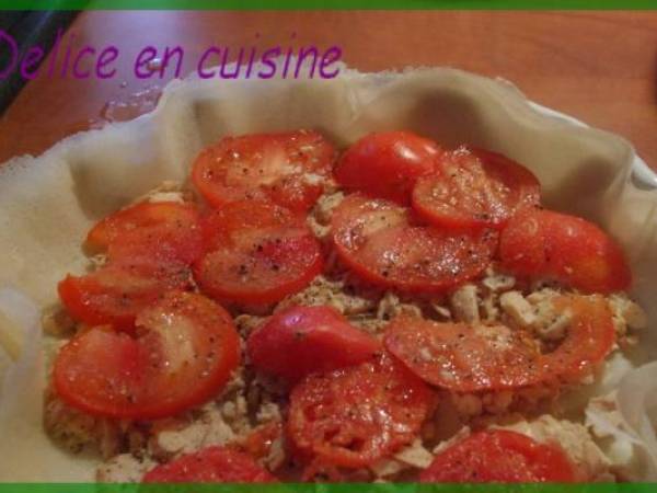 Tarte tomates saumon - Préparation etape 1