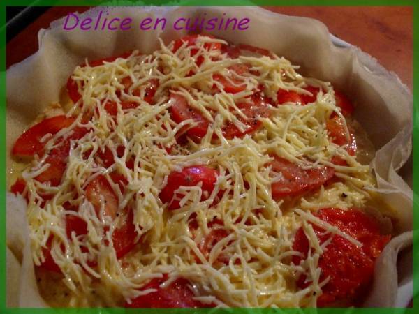 Tarte tomates saumon - Préparation etape 2