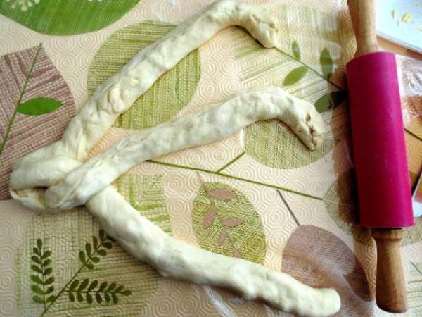 Brioche tressée figue et framboise - Préparation etape 2