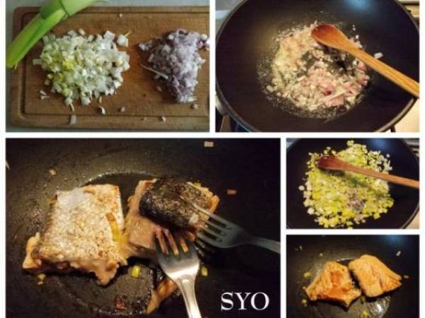 Au menu Pascal : Gaufres au Saumon et Poireau de Mamigoz - Préparation etape 2