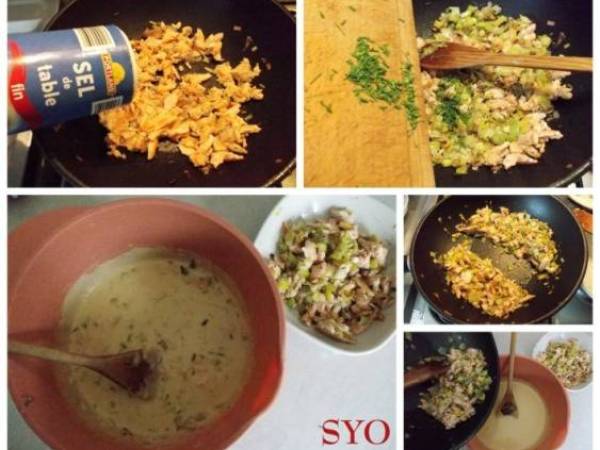 Au menu Pascal : Gaufres au Saumon et Poireau de Mamigoz - Préparation etape 3