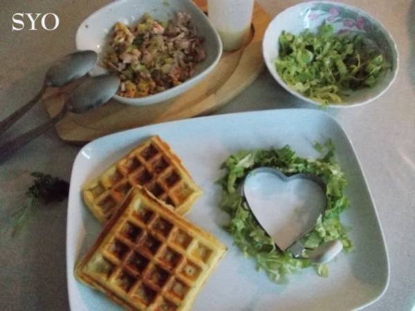 Au menu Pascal : Gaufres au Saumon et Poireau de Mamigoz - Préparation etape 5