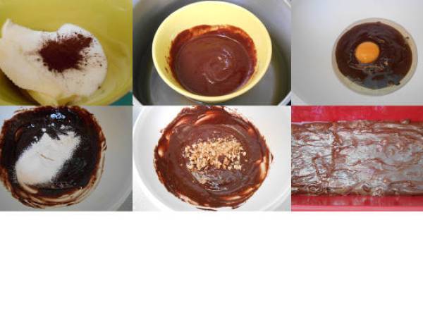 Délicieux brownies aux noix - Préparation etape 1