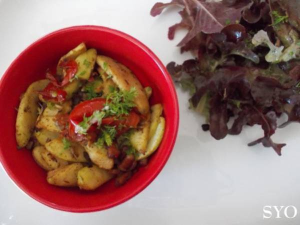 Christophines sautées aux lardons - à l'Actifry - Préparation etape 4