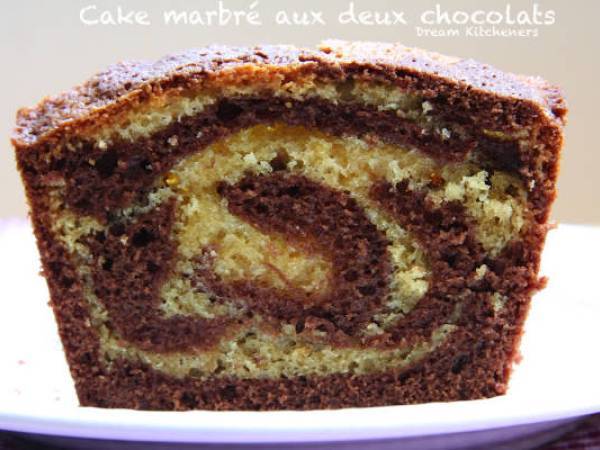 Cake marbré aux deux chocolats - Préparation etape 2