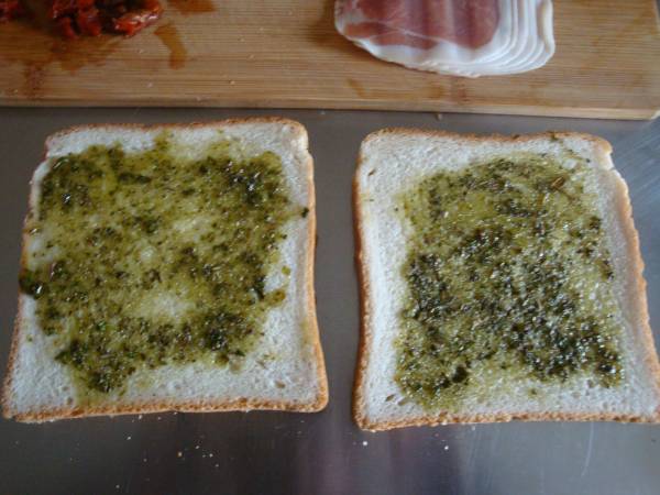 Croque-Monsieur Italien - Préparation etape 1