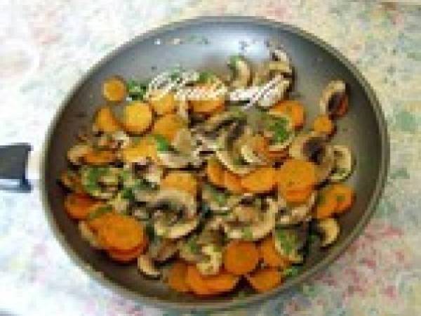 Millefeuilles de bacon aux légumes - Préparation etape 1