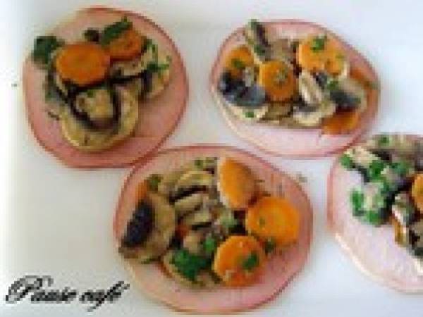 Millefeuilles de bacon aux légumes - Préparation etape 3