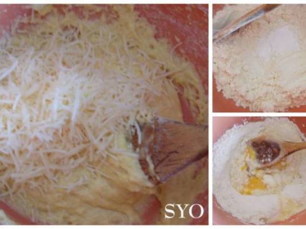 Les Cakes Pop Soufflés lardons, olives, tomates - Préparation etape 1