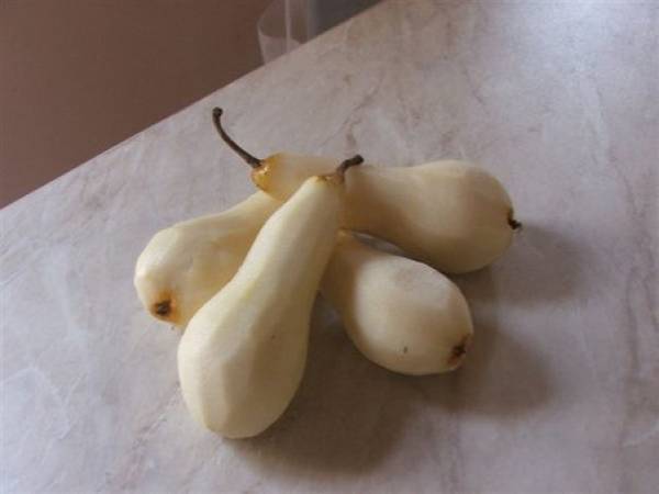 Poires pochées au thym - Préparation etape 3