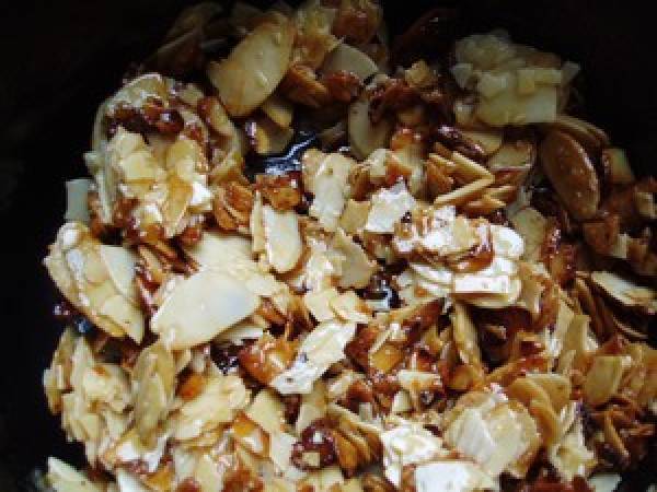 Pomelos chinois gratiné aux amandes caramélisées - Préparation etape 6