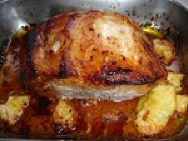 Roti de porc aux ananas et pain d'épice - Préparation etape 7