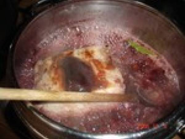 Roti cotelette au vin et gelée de groseille - Préparation etape 2