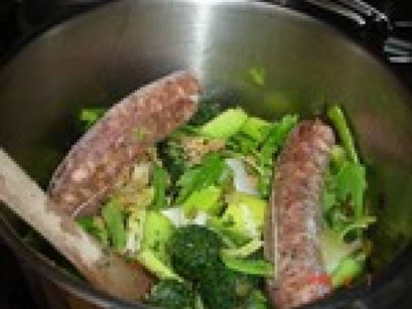 Potage vert aux sept légumes - Préparation etape 2